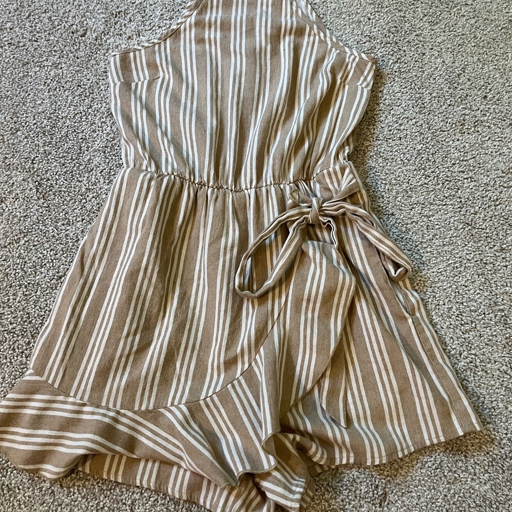 Beige Girls Dress/Romper